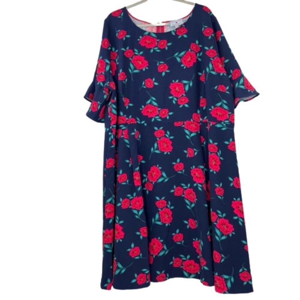 Draper James for ELOQUII Floral Fit and Flare Dress size 28